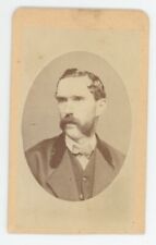 Antique CDV Circa 1870s Rugged Man in Suit With Mutton Chop Beard Syracuse, NY picture