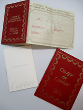 Cougar de Cartier OPEN Certificate in Booklet Agents Directory Instructions Book picture