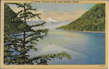 Alaska Postcard Inside Passage Mountains Travel Curt Teich Linen 1956 Posted picture