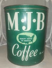RARE MJB 15Lb Coffee Can Full Key Wind Litho Advertising picture