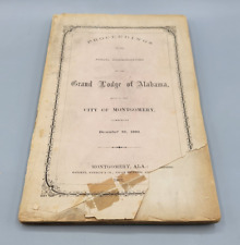 1860 Proceedings of the Annual Communication of the Grand Lodge of Alabama Book picture