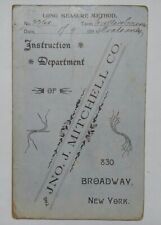 Rare 1894 JNO. J. MITCHELL CO. FASHION DESIGNER Measurement Card Broadway NY Vtg picture