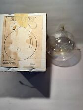 Vtg Large Silvestri Glass Orb Christmas Ornament 7.5” Hand-Blown Clear Prism picture