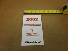 2002 Pontiac Firebird Factory color paint chip exterior brochure folder picture