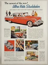 1955 Print Ad Studebaker Ultra Vista 4-Door Cars Power Windows Air Conditioning picture