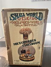 Vintage 1977  Small World Mice - World In A Bottle- Mice Classroom W/Box Teacher picture
