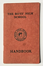 Antique 1913 Brooklyn NY Boy's High School Handbook Schedule Courses Grades picture