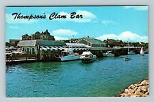 Cape Cod MA-Massachusetts, Clam Bar, Harwichport, Wychmere, Vintage Postcard picture