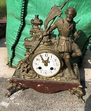 French Marble And Gilt Metal Antique Figural Clock picture