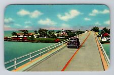Pigeon Key FL-Florida, Overseas Highway to Key West, Vintage Postcard picture