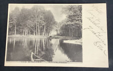 The Birches Rowe Massachusetts Mass MA Postcard Canoe Lake picture
