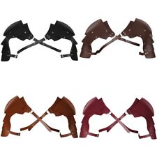 Medieval Knight Gladiator Shoulder Pad Vintage PU Leather Props Armor Pauldrons picture