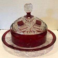 EAPG TACOMA RUBY GLASS BUTTER DISH picture