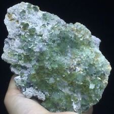 1.3 LB Transparent Yellow/Green Cubic Fluorite Crystal Cluster Mineral Specimen picture