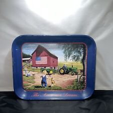 JOHN DEERE LICENSED TIN TRAY - THE AMERICAN DREAM FROM 2002 - MADE IN CHINA picture