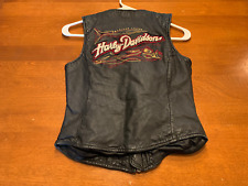 Harley Davidson American Legend  ROAD HOG women/girls Petite XSmall Leather Vest picture