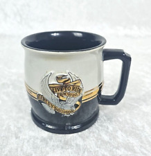 Official Harley Davidson Live to Ride Ride To Live Coffee Mug Cup Black & Gold picture