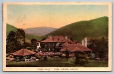 Hand Colored   Three Hills  Warm Springs   Virginia  Postcard  1936 picture