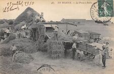 CPA 45 EN BEAUCE LA PRESS A STRAW / AGRICULTURE  picture