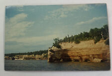 Vintage Postcard ~ Lover's Leap Pictured Rocks Lake Park ~ Munising Michigan MI picture