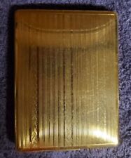  Vintage Elgin American Gold Striped Cigarette Case Holder USA Great Condition  picture
