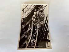 Vintage Lord Nelson's H.M.S Victory Figurehead Photo Postcard picture