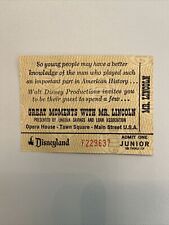 Disneyland Great Moments With Mr. Lincoln Ticket, Vintage 1960's picture