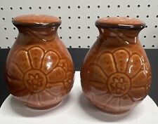 Vintage Tabletops Gallery Laguna Light Brown Set Of Salt And Pepper Shakers 3” picture