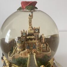 Vintage Disney Beauty & the Beast Castle Musical Theme Song Snow Globe 1991 EUC picture