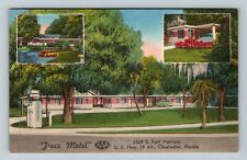 Clearwater, FL-Florida, Trees Motel, Advertising, Vintage Postcard picture