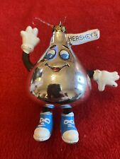 Vintage Silver Hershey’s Kiss Christmas Ornament Hanging Waving picture