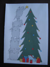 UNUSED 1989 vintage greeting card Boynton CHRISTMAS Joyful Cooperation picture