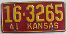 1941 Kansas car license plate DOUGLAS Co. picture