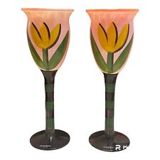 2 (one pair) KOSTA BODA Tulipa Series Wine Glass Goblets ULRICA HYDMAN-VALLIEN picture