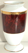 Noritake Majestic Burgundy 23CM Contemporary Fine China Vase w/Gift Box picture