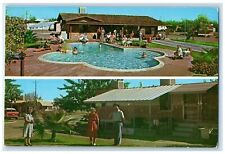 1961 Wheel Inn Trailer Ranch Scottsdale Arizona AZ Dual View Vintage  Postcard picture