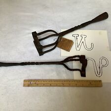 2 Vintage  Western Cattle Branding Irons, Hand Forged picture