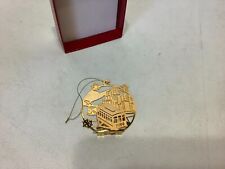 Vintage 1984 Camerlane 24kt Gold Finish Ornament Pittsburgh Cable Car w/Box picture