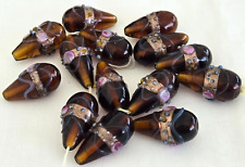 Antique,vintage,DECO,MURANO,?,GLASS,ABSOLUTELY GORGEOUS BEADS,LOT OF 14 *V.LARGE picture