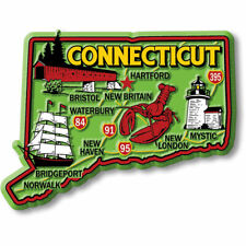 Connecticut Colorful State Magnet by Classic Magnets, 3.6