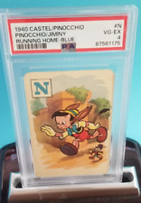 💥 1940 PINOCCHIO PSA Rc Card Blue #N Running Home Castell Bros DISNEY GIFT 💥 picture
