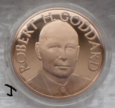 Robert H. Goddard Liquid Fuel Rocket Rocketry Vintage Bronze Proof Medal picture