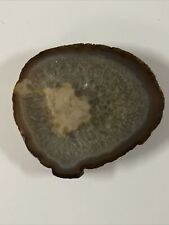 Polished Brazilian Agate Crystal Slice picture