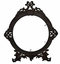 Antique Wrought Iron Picture Frame Very Ornate With Kick Stand Or Can Be Hung picture