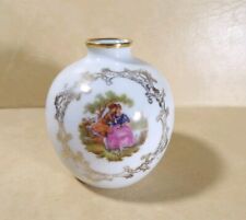 Limoges porcelain miniature vase - gold trim picture