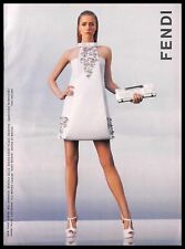 2007 Fendi Women's Fashion PRINT AD Model Dress Clutch Bag picture