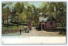 c1905 Entrance to Monticello at Charlottesville Virginia VA Tuck Art Postcard picture