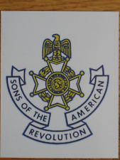 Sons of the American Revolution DECAL SAR eagle vintage George Washington picture