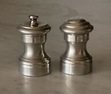 VIntage Empire Pewter Italy Salt Shaker and Pepper Grinder - A Pair picture