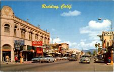 Vintage Postcard Street View Shasta County Redding CA California           K-028 picture